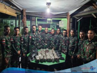 gagalkan penyelundupan 8,25 Kg Ganja Di Perbatasan RI-PNG
